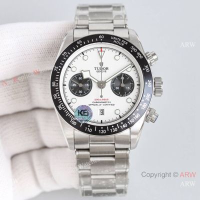 Swiss Grade Tudor Heritage Black Bay Chronograph White Face 7750 Replica Watches